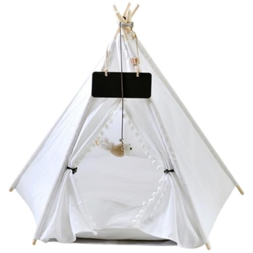 tangcheng ペットベッド ペット ベッド かわいい ペットテント 犬小屋 猫小屋 おしゃれ ハウス 洗える クッション付き 洗濯可能 夏用 通気性いい 暑さ対策 マットレス付き 簡単組み立て 猫ハウス 室内テント 耐え噛み 柔らかい 可愛い 折り畳