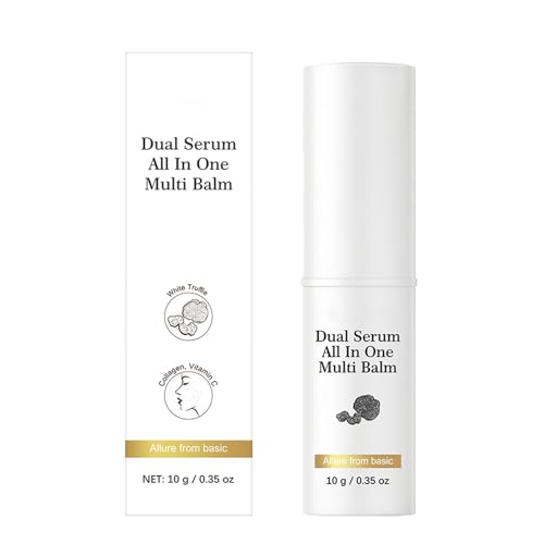 White Truffle Double Serum All-in-One Multi Bálsamo vegano, tratamiento 3 en 1 con trufas blancas para mejorar las arrugas, bálsamo para el tratamiento de ojos