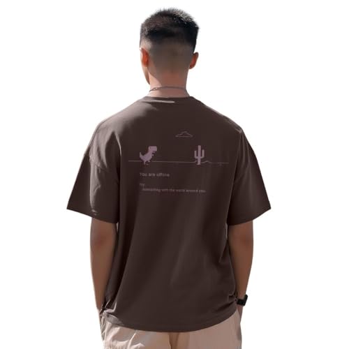 Image of Nobero Men's Oversized Graphic T-Shirt for Men | Soft Cotton | Drop Shoulder Relaxed Fit | Printed Casual Tshirt for Men