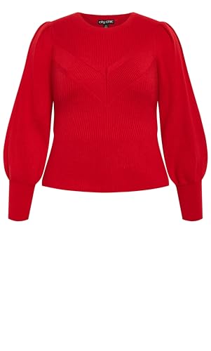 City Chic Women's Plus Size Jumper JoJo Peplum 6
