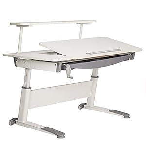 Bureau met plank Studiebalie Student Desk Kind Desk Thuis Schrijfbureau Tiltafel Tafel en Stoel Set Studiebalie witte computer bureau