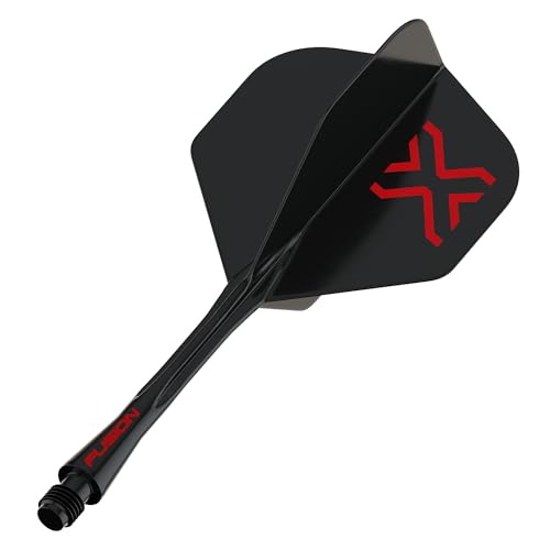 Image of Winmau Fusion No.2 Integrated Flight & Shaft System - Lightweight Replacement Set for Steel & Soft Tip Darts - 90-Degree Wing Design Sizes