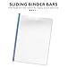 Cabilock 25pcs A4 Document Binding Bars Sliding File Folder Clips Medium Paper Binder Bars Assorted Colors for Office School Business Report Presentation