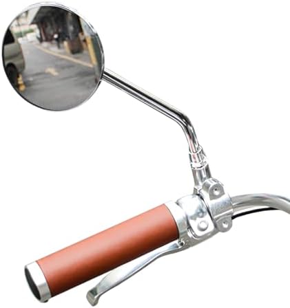 XIFOWE Vintage Bike Mirror Metal bicycle mirrors for handlebars Rearview Mirror Cruiser Bike Mirror Electric Bike mirror Side Mirror Galvanized Steel Frame for The Retro Bike Parts
