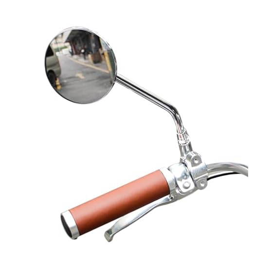 XIFOWE Vintage Bike Mirror Metal bicycle mirrors for handlebars Rearview Mirror Cruiser Bike Mirror Electric Bike Mirror Side Mirror Galvanized Steel Frame for The Retro Bike Parts