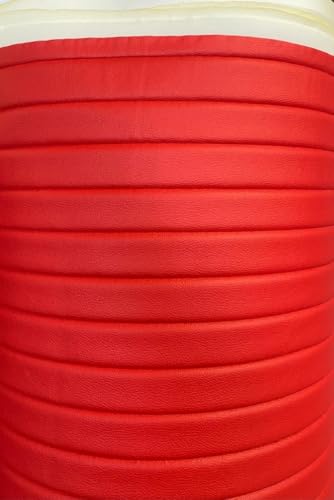 luvfabrics Diamond Quilted Faux Leather Vinyl Foam Backed- Automotive, Headliner, Furniture Upholstery, DIY Projects, Headboards, Home Decor & More! 52" Wide (2" Stripe Red)