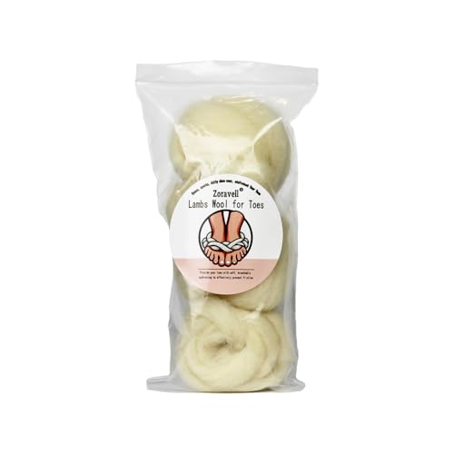 Lambs Wool Padding for Toes and FeetCorn Cushion Pads Blister Prevention Bunions Callus Protection Soft Feet Cushion Toe Separator Lambswool for Pointe Shoes 1PCs 5/8 Ounces