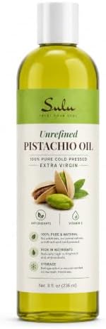 SULU ORGANICS 100% Pure Virgin Extra Virgin Unrefined Pistachio Oil (8 oz)