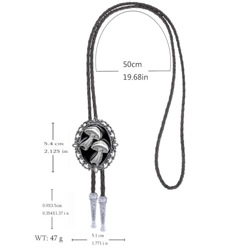 Image of Jeilwiy Bolo Tie for Men Western Cowboy Tie Necklace Gold Bolo Tie Leather Necktie Halloween Tie Accessories for Women