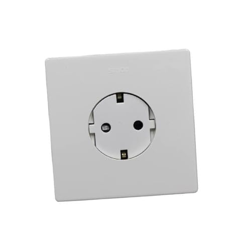 Schuko 230 V uttagsbas i vitt – perfekt för säkra och effektiva elinstallationer