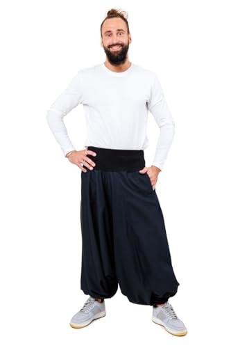Sarouel mixte grande taille pantalon bouffant noir ethnique coton Sway S au XXXL
