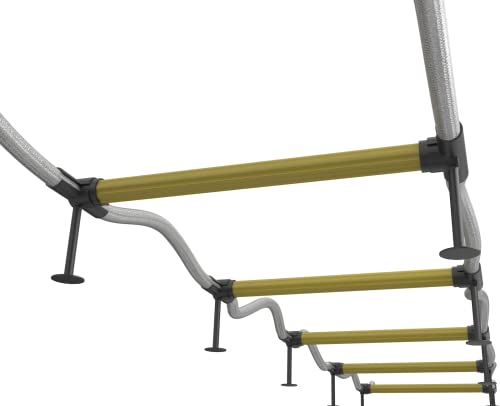 Fire Rescue Ladder for 2 Story 16ft Flame Resistant - Safety Rope Ladder Two-Story - Certified Compact & Lightweight - Weight Capacity up to 2000 lb - Emergency Ladder with Stand-Off Stabilizers