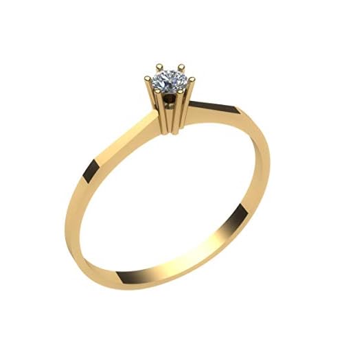 Anel Solitário Diamante ouro 18k