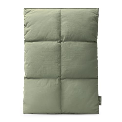 Image of Comfyable Puffy Laptop Sleeve 15 Inch 16 Inch, Quilted Puffer Laptop Carrying Case, Pillow Case Compatible for MacBook Air 15 Inch M3 2024 & MacBook Pro 16 Inch 2023 M3, 16 in Puff Cover, Olive Green
