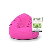 Nadimaideal Sitzsack Tropfenform Kastanie | Bodenkissen für Kinder & Erwachsene | Indoor & Outdoor | Gaming Sitzsack - Sitzkissen - Beanbag | Füllung EPS...