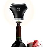 Rechargeable Smart Wine Bottle Stopper and Preserver with 2 Plugs, Keep Wine Fresh for 3 WEEKS, Automatic Vacuum Pump with Food-Grade Silicone, Wine Preserver Stopper, Ideal Gift for Wine Lovers