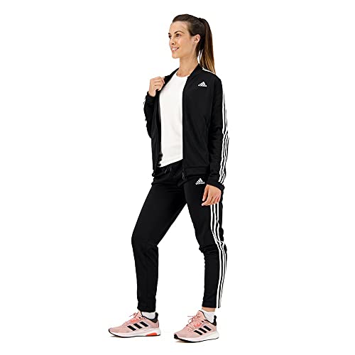Agasalho Adidas 3 Listras Preto e Branco - Feminino - M - Preto