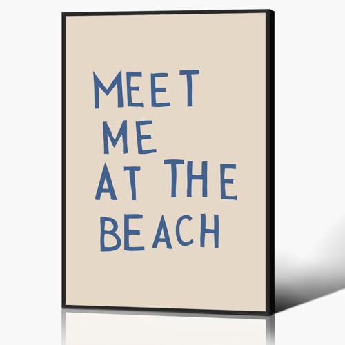 Impression de plage d ete funky evacuez le stress avec ce poster bleu ocean