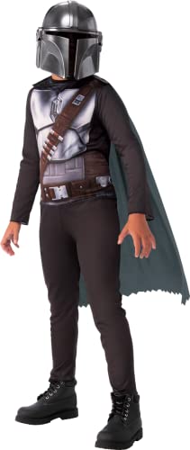 RUBIE'S Star Wars Oficial – Disfraz de entrada de gama The Mandalorian (niño) – Talla 9 10 años Halloween