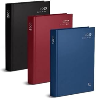 Primes DIY 2023 A5 Page a Day Classic Appointment Diary Office Diary Organiser Planner Hardback Case bound Diaries (Blue)