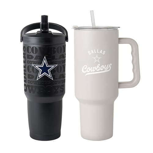 FANMATS NFL Dallas Cowboys Stainless Steel Tumbler Set 30 and 40 oz Capacity | Powder-Coat Finish | Tonal Fashion Color