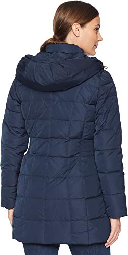 Cole Haan Women's Taffeta Down Coat With Hood, Navy, L - image 3