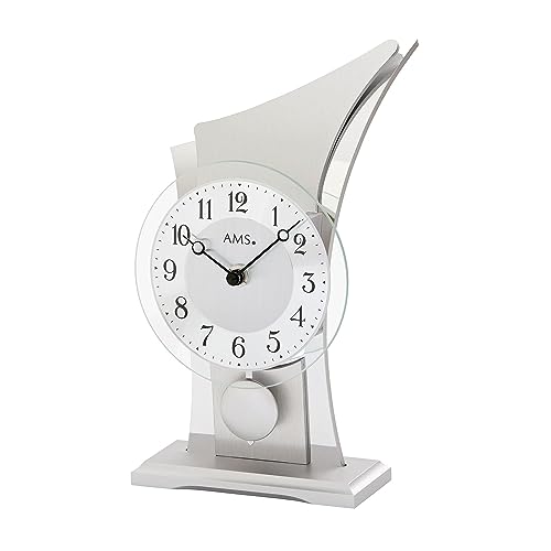 Horloge de table à pendule AMS T1138 en bois multicolore 33 cm - 2