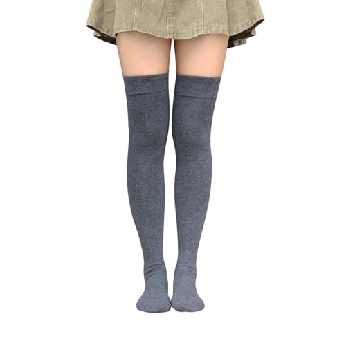 Image of Bestjybt Women Thigh High Socks Cotton Warm Long Over Knee High Stockings | Knee High Socks, Stay Up, Non-slip, Comfortable, Soft, Thick, Leg Warmers, Smooth Look, Well Made, Costume
