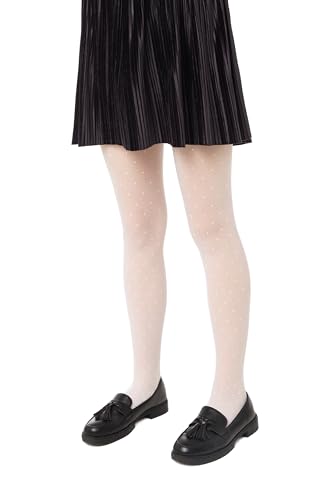 Conte elegant Dotsy Eleganti Collant, Bianco, 146 cm-152 cm Bambine e Ragazze