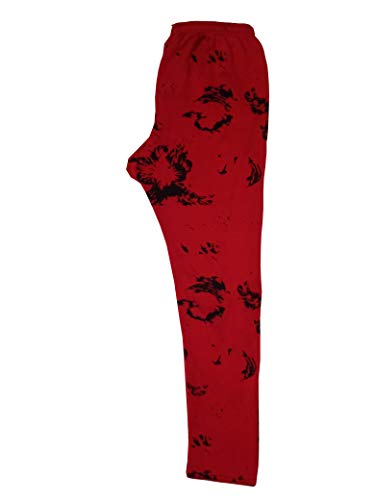 Image of IndiWeaves Girls Wollen Warm Printed Leggings for Winters (Maroon,Black,Red,11-12 Years) Pack of 3