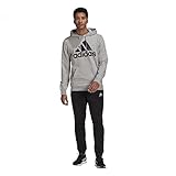 adidas Herren M Bl Ft Hd Trainingsanzug, Top:medium Grey Heather/Black Bottom:black/White, L EU