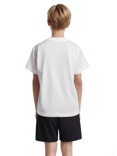 JEATHA Boys Active Shorts Set Breathable 2 Piece Quick Dry T-shirt And Mesh Shorts Summer Outfit for Kids2