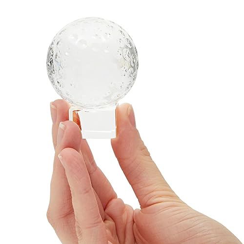 Juvale Crystal Golf Trophy - Tournament Golf Award - Paperweight Desk Display - Foam-Lined Presentation Trophy Box - 2 in, Clear