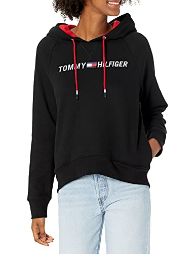 Tommy Hilfiger Women's Pullover Hoodie, Black, Medium #TOP11
