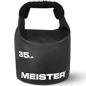 Meister BEAST Portable Sand Kettlebell – Soft Sandbag Weight – 35lb / 15.9kg – Black