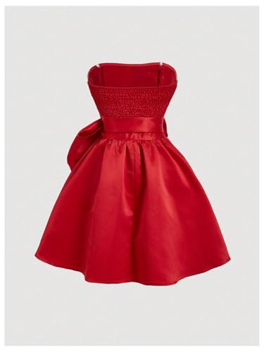 WDIRARA Women's Bow Front Satin Homecoming Dresses Sleeveless Party Cocktail Gowns2