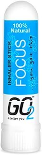 GO2 Inhaler Focus Stick  Essential Oils for Convenient On-The-Go Use  100% Natural, Synthetic-Free and Cruelty-Free (1ml Tube)