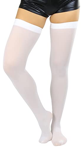 Image of ToBeInStyle Women's Nylon Thigh High Schoolgirl Opaque Stockings