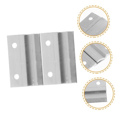 Image of TEHAUX 2sets Aluminum Alloy French Cleat Hanger Heavy Duty Mirror Mounting Clips Wall Hanging Kit z Clips 8pcs*2