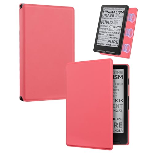 Image of CoBak Magnetic Case for XTEINK X4, Ultra-Lightweight Protective Cover for Xteink X4 E-Reader, Secure Magnetic Attachment(Rose Red)