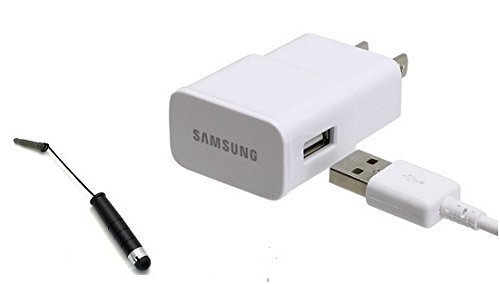 Samsung ETAU90JWS 2 Amp Adapter+ 5 foot Micro USB Data Sync Charging Cable for Galaxy S2 S3 S4 S5 Active Note 1 2 3 Mega 6.3 + Mini Stylus