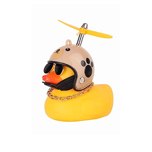 Decoraciones De Coches De Pato Interiores De Automóviles De Pato Amarillo Montados En El Casco Juguete De Pato De Baño De Goma De Seguridad Juguetes Divertidos Para Niños y Adultos (Pato Amarillo)