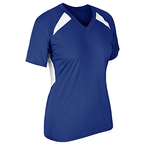 Champro Women's Standard Check Fastpitch Softball Jersey, Royal, White, Small