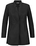 Longblazer mit Material-Mix Samoon Damen Longblazer mit Material-Mix figurumspielend Black 52
