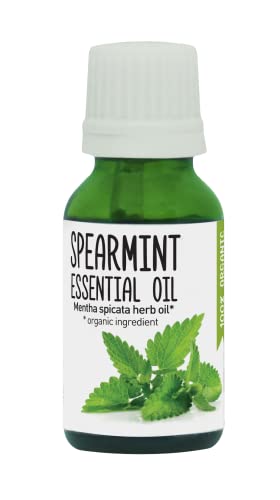 lfeya Cosmetics SPEARMINT (Krauseminze) ESSENTIAL OIL (15ml / 300 drops) Organic Aromatherapy Oil. Refreshing, Skin, Hair Healing. Use in massage oil, essential oil diffusers and oil burning lamps Cover