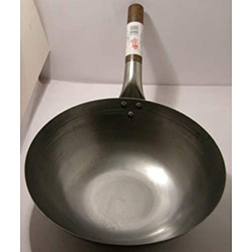 Wok de acero carbono base plana 35.5 cm miniatura 1
