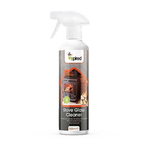 Inspired Stove Glass Cleaner Dissolves Soot Grease & Tar Suitable for Fireplaces & Hearths Removes Residue Effectively - 500 ml