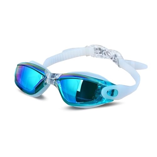 LIZHAYG Gafas Natacion Mujer Gafas de natación for Adultos, Resistente al Agua, Banda Ajustable, Buceo, Silicona, protección UV, antiniebla, práctica, Deportes acuáticos, Gafas de natación(Blue)