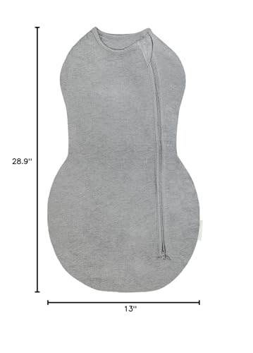 Image of Happiest Baby Sleepea Comforter Swaddle - 100% Organic Cotton Baby Swaddle Blanket - Doctor Designed Promotes Healthy Hip Development (Graphite, XL)