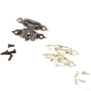 Easybymall Antik-Optik Scharnierriegel Set 10er